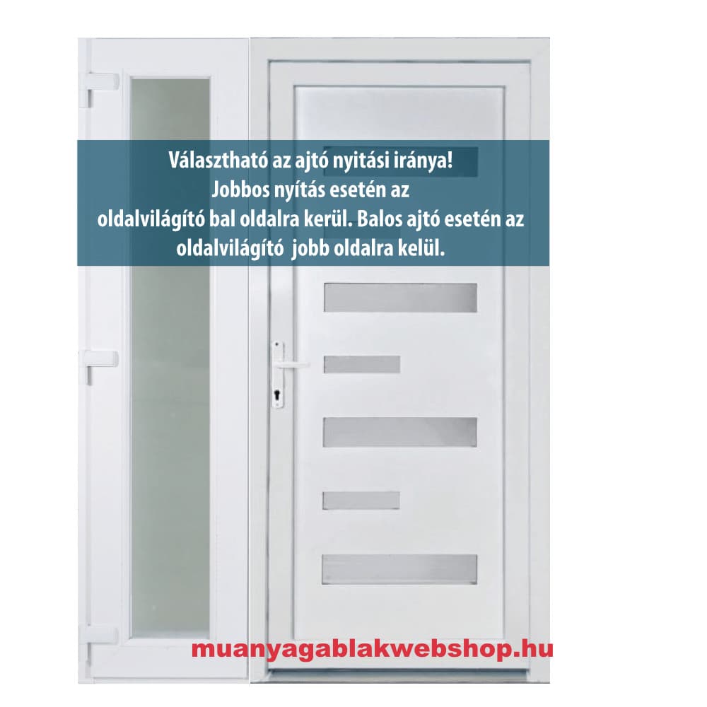 Kétszárnyú Műanyag bejárati ajtó Flatline24 termékfotó